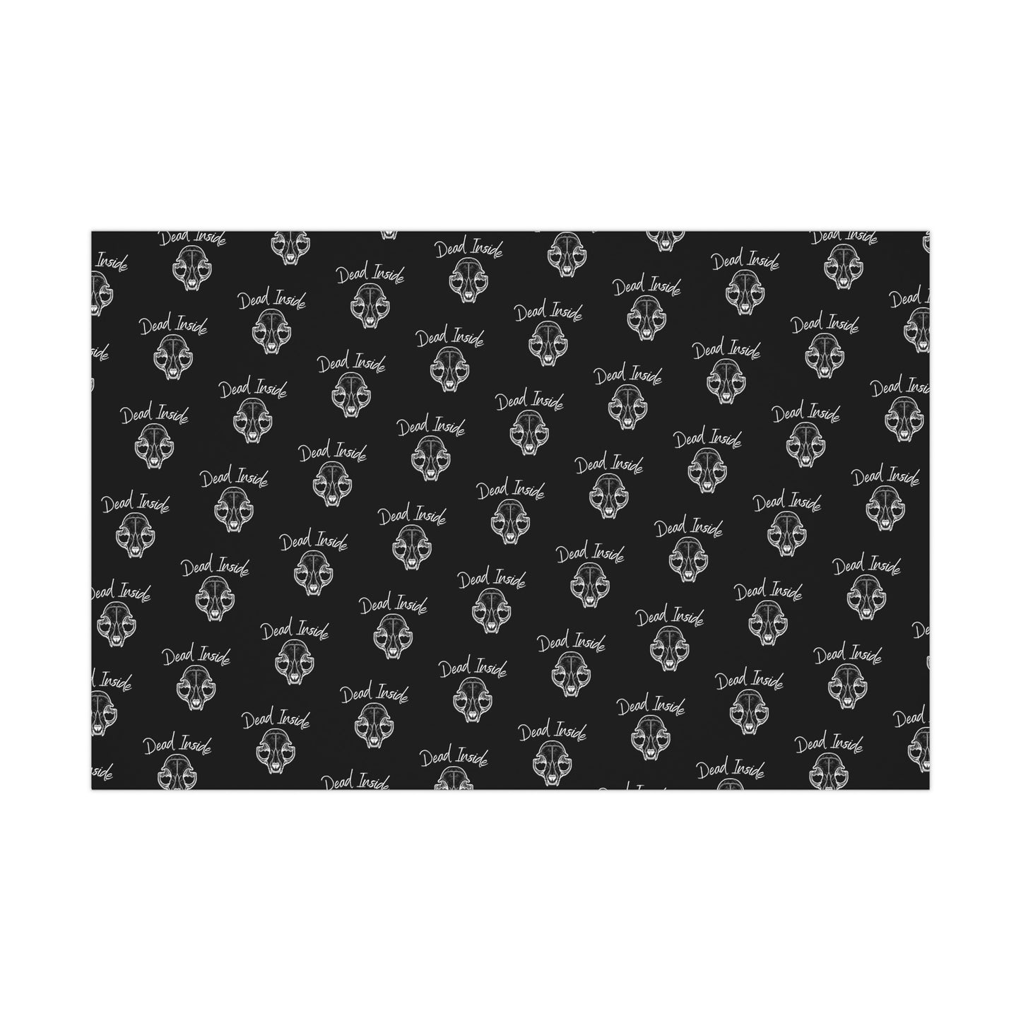 Dead Inside Cat Skull Gift Wrap