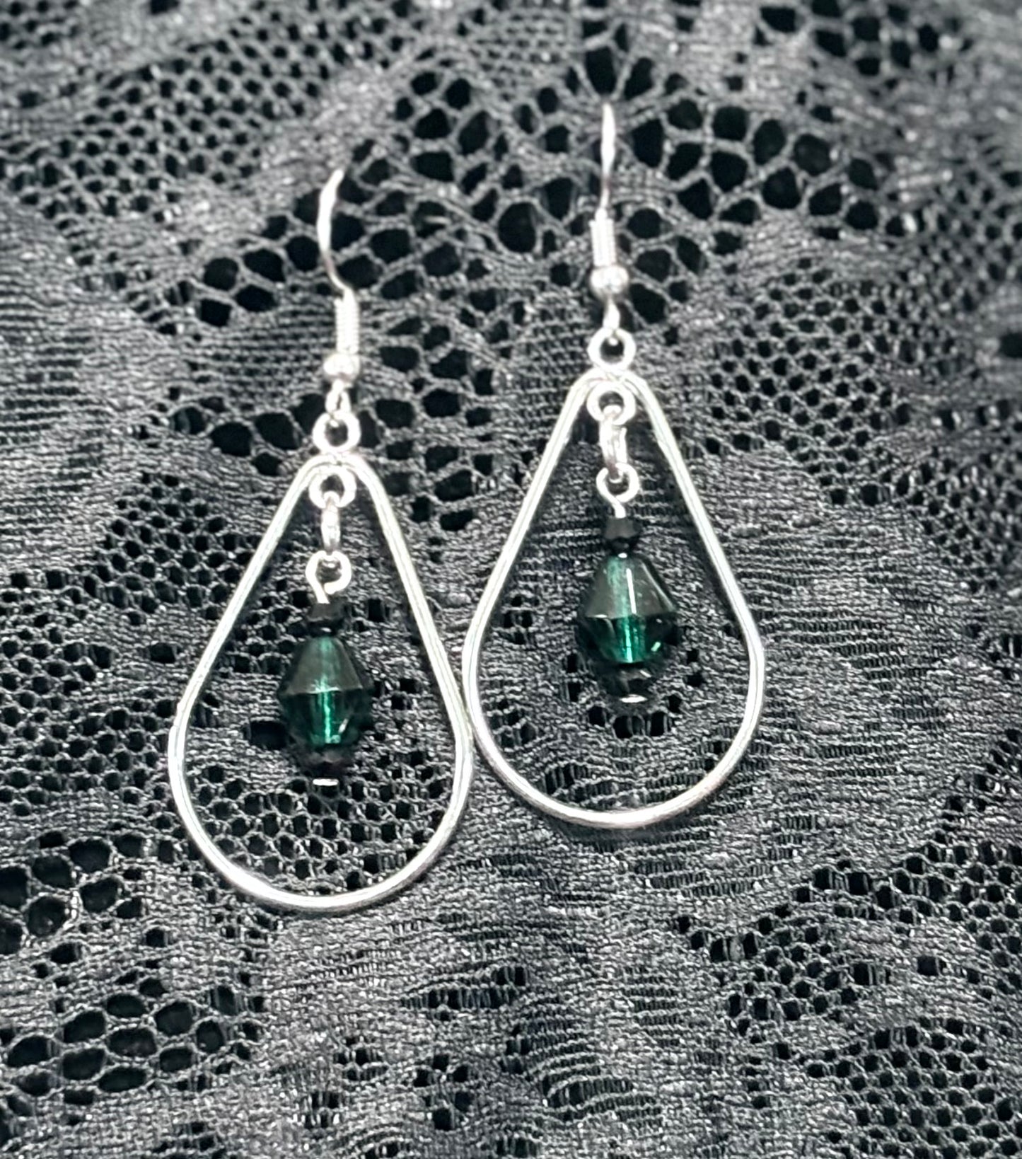 Green Dangle Earrings