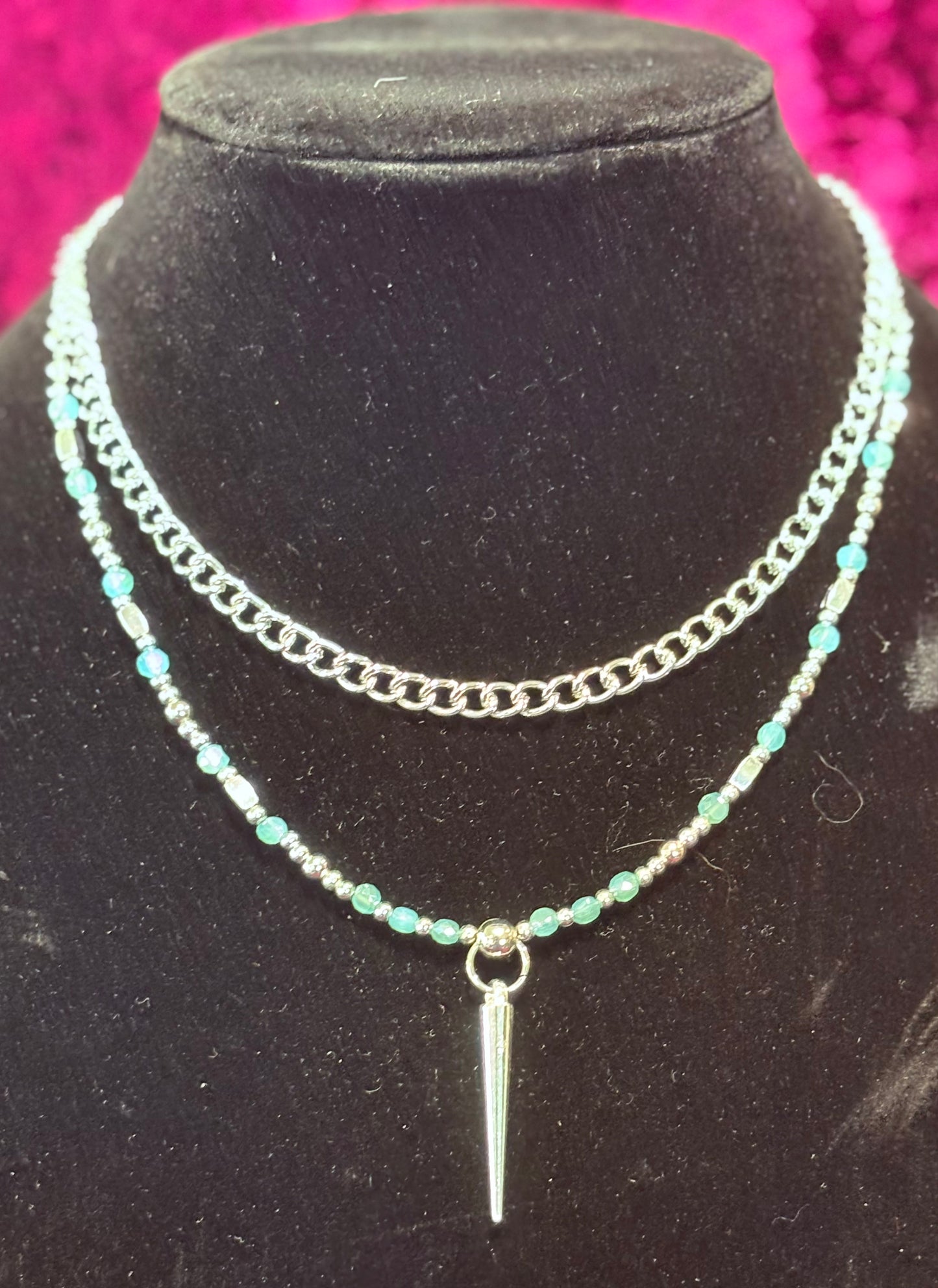 Spike and Chain Necklace