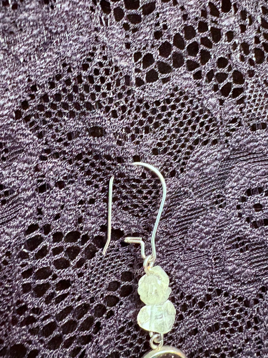 Aquamarine and Eye Charm Single Earring