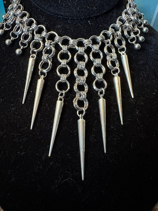 Cascading Spike Necklace