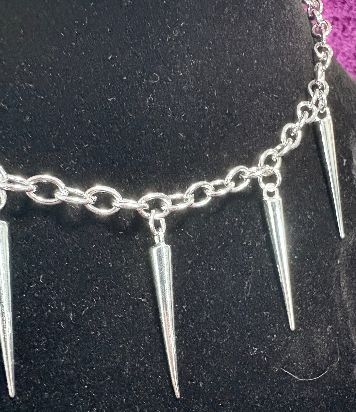 Spikes and Chain Necklace