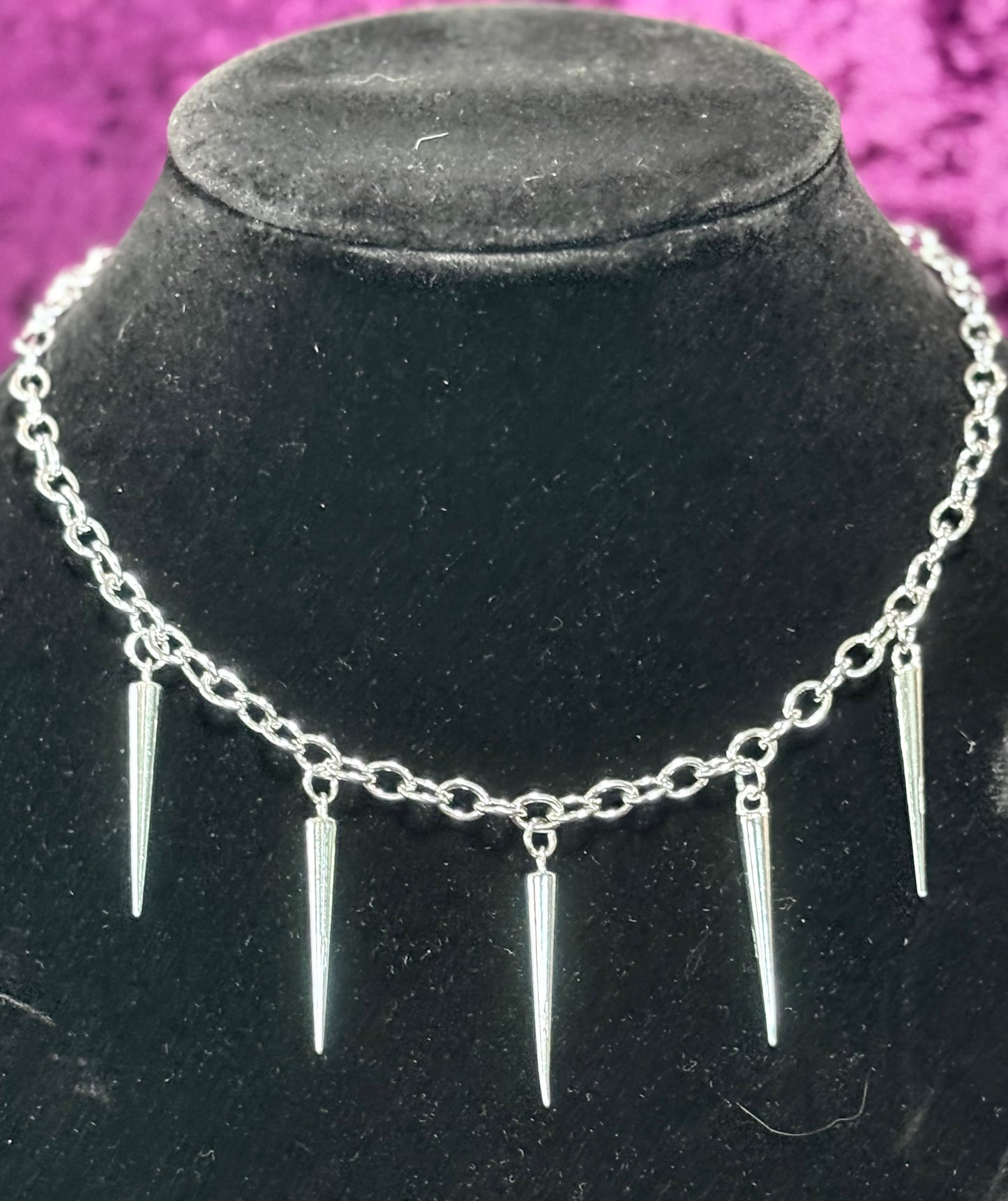 Spikes and Chain Necklace