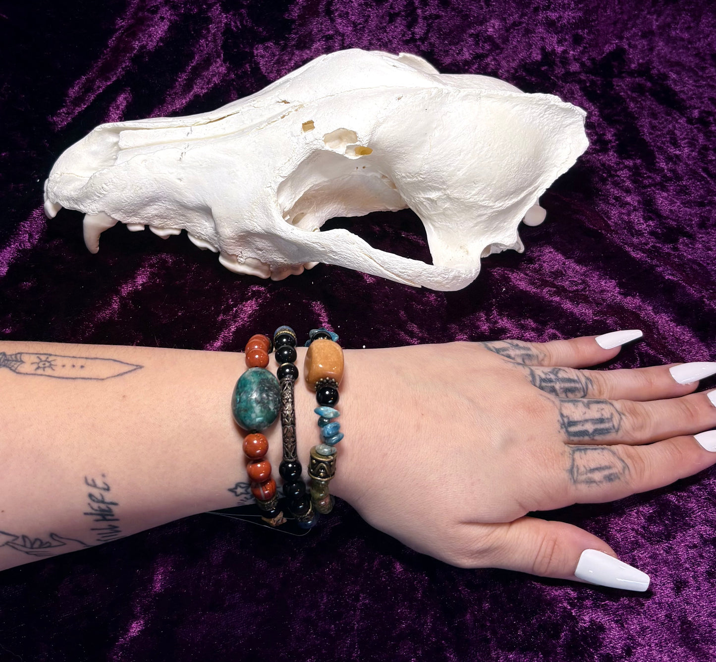 Stone Bead Bracelet (set of 3)