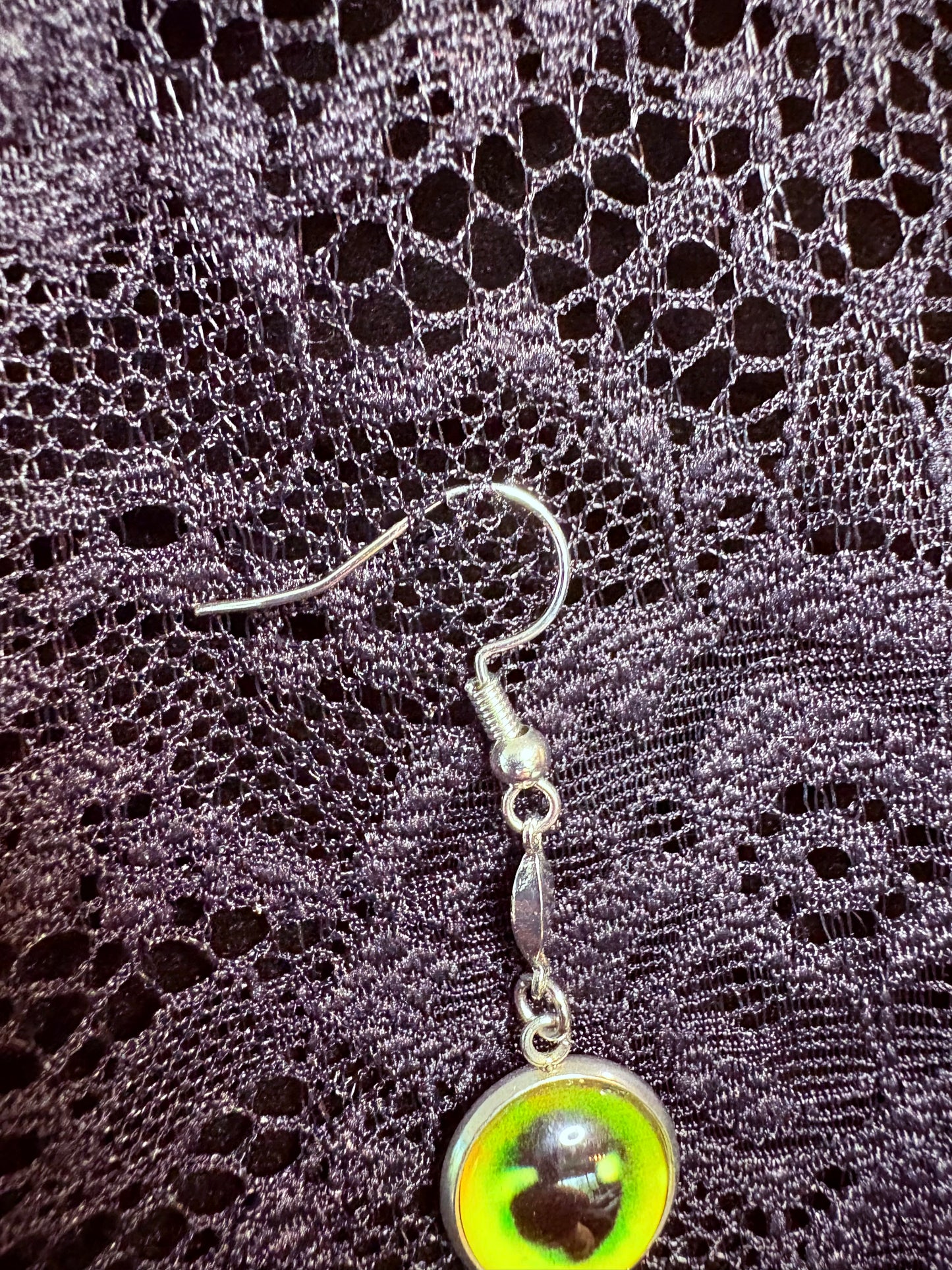 Single Green Eye Earring