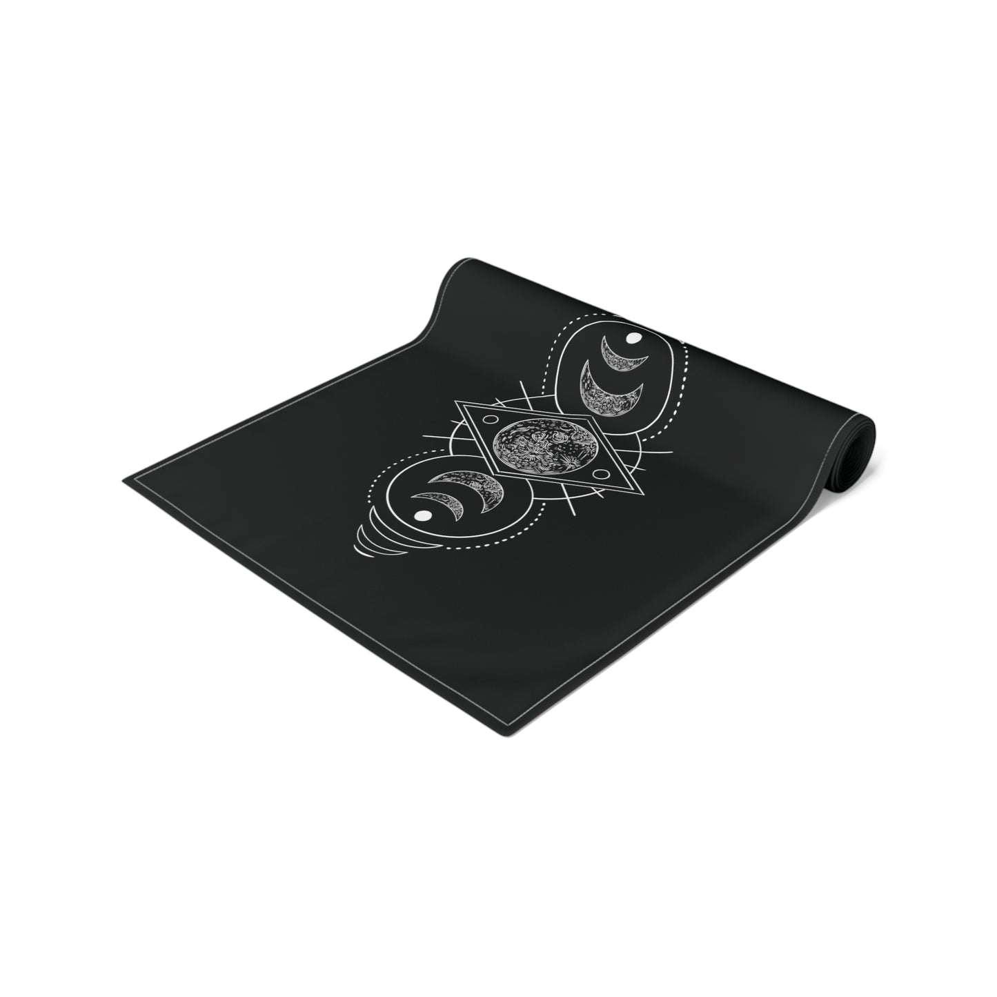 Triple Moon Phase Altar Cloth, Black