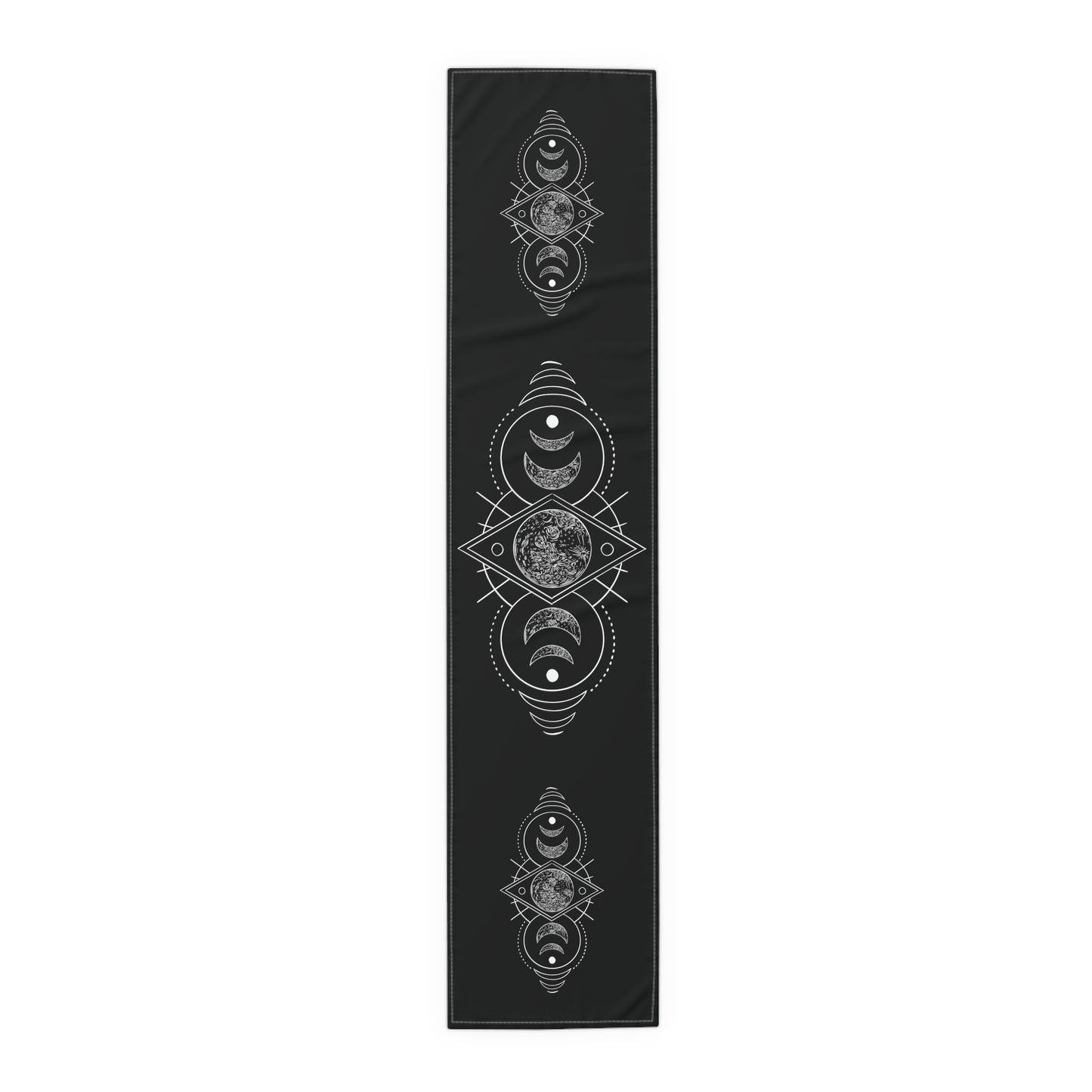 Triple Moon Phase Altar Cloth, Black