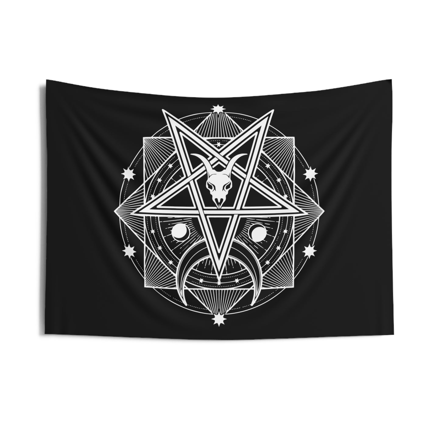 Horned Pentagram Wall Tapestry/Altar Cloth