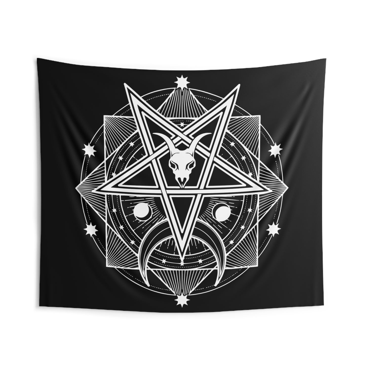 Horned Pentagram Wall Tapestry/Altar Cloth