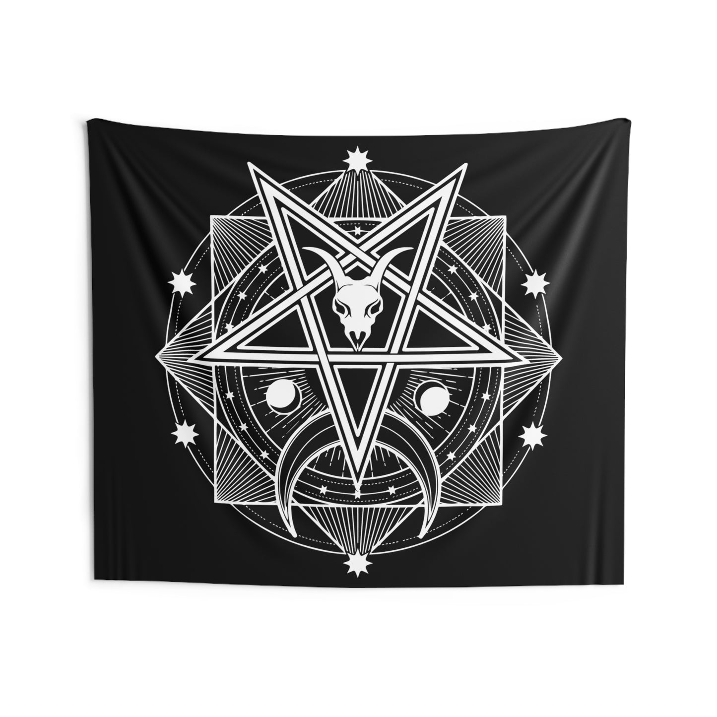 Horned Pentagram Wall Tapestry/Altar Cloth