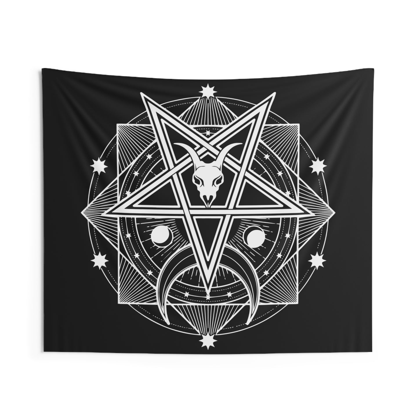 Horned Pentagram Wall Tapestry/Altar Cloth