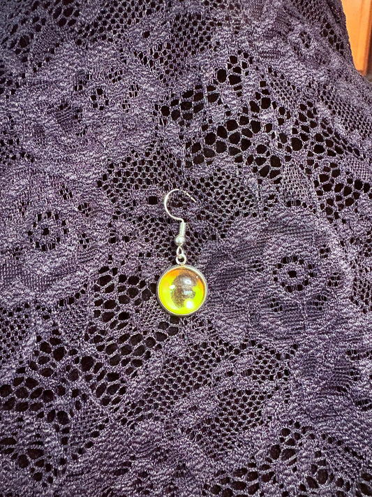 Single Yellow Eye Earring
